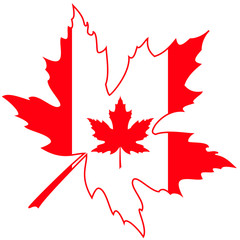 French Happy Canada Day sticker card.