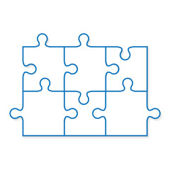 puzzle pieces icon- vector illustration