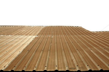 old corrugated metal sheet roof with rust texture