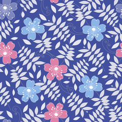 Fototapeta na wymiar Seamless pattern with the image of flowers.
