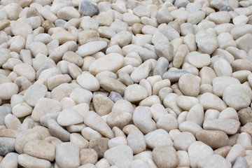 white rounded gravel