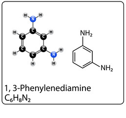 1,3-Phenylenediamine Molecule Structure