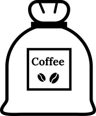 Bag of coffee with a label