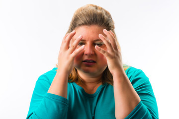 Fototapeta premium Portrait of frustrated woman