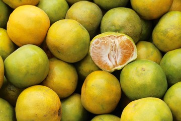 orange fruit is delicious at street food