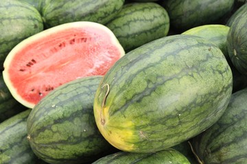 Fresh watermelon is delicious at street food