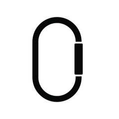 Obraz premium carabiner vector icon