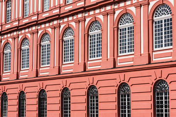 Obraz premium row od windows of a old castle in Germany