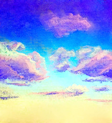 Fototapeta na wymiar soft patel clouds background 