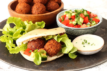 Fresh vegetarian falafel 