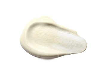 Sample of cosmetic clay on white background