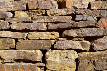 Dry stone wall