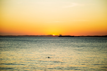 Naklejka premium Por do Sol em Salvador