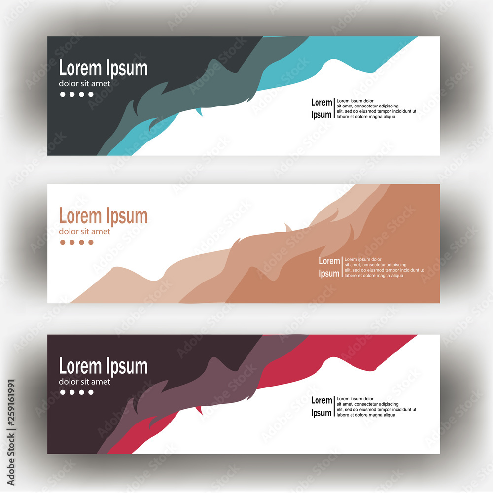 Wall mural abstract geometric design banner web template. banner web design vector template