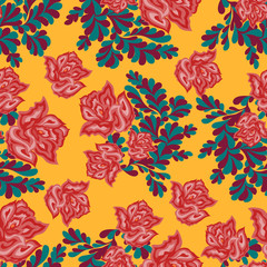 beautiful roses on a light background seamless pattern