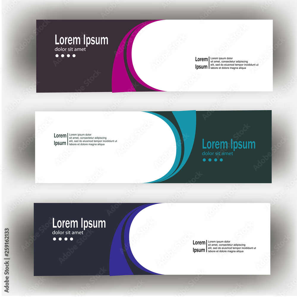 Wall mural abstract geometric design banner web template. banner web design vector template