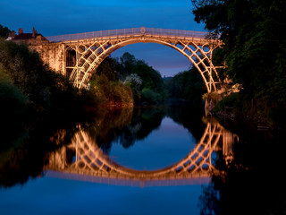 europe, uk, England, Shropshire, Ironbridge dusk