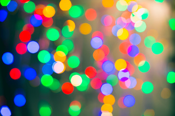 Abstract Christmas background. Blurred background with lights