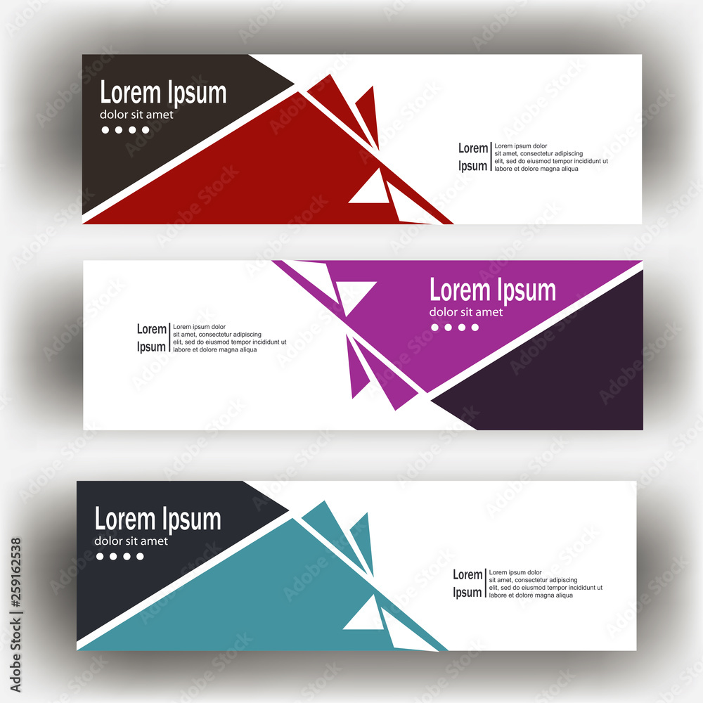 Wall mural abstract geometric design banner web template. banner web design vector template