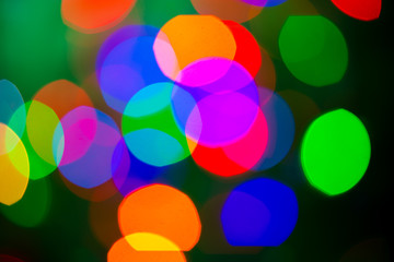 Abstract Christmas background. Blurred background with lights