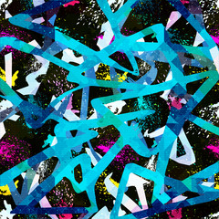 geometric abstract color pattern in graffiti style. Quality illustration for your design