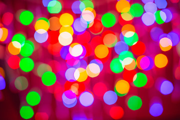 Abstract Christmas background. Blurred background with lights