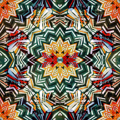 mandala vintage tribal seamless pattern illustration