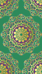 Golden floral patterns