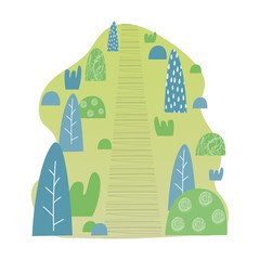 trees vector illustration