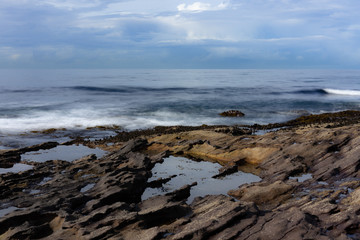 rock coast of the sea