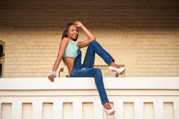 WINDHOEK, NAMIBIA Namibian fashion model