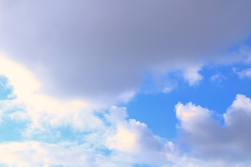 Cumulus clouds. Thunderclouds. Background. Landscape.