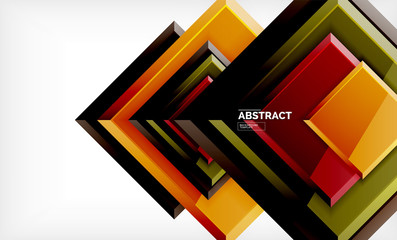 Square abstract background, glossy geometric design