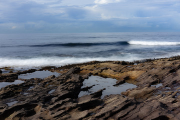 rock coast of the sea