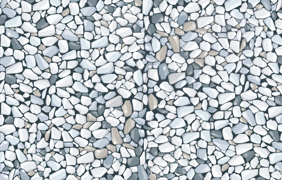 Grey Gravel Texture Wallpaper. Vector Illustration Eps 10