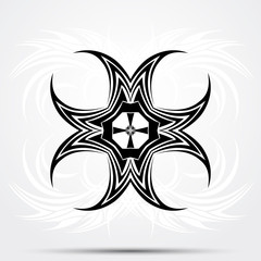 Black Celtic Tattoo. Cross. Vector illustration