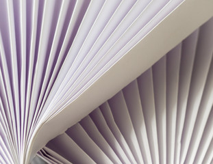 Close-Up Abstract White on White Accordion folded paper shades with diagonal lines