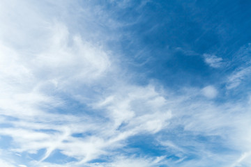 Fototapeta premium Blue sky with white cirrus clouds at day