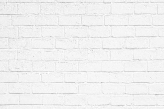 Fototapeta white paint brick wall for background texture design purpose