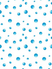 Flat water bubbles seamless pattern on a white background.