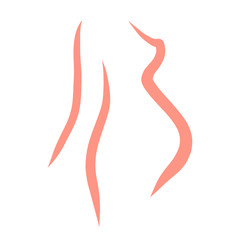 Pregnant woman, abstract outline, health and family