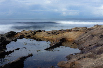 rock coast of the sea
