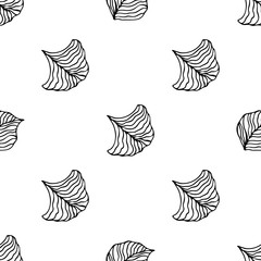 Seamless leaves pattern. Design for banner, poster, card, cover, invitation, placard brochure or header.