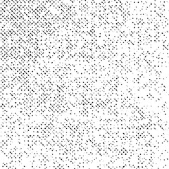 Black Abstract Grunge Texture, Dotted Vector on White Background, Halftone Scratch Monochrome