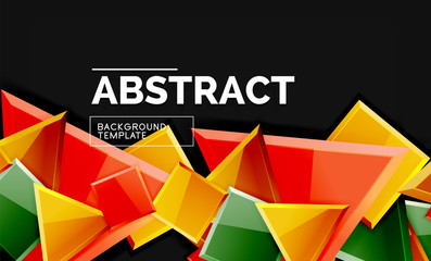 Squares and triangles geometrical background