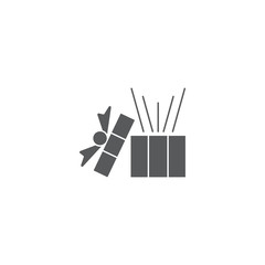 Gift box with ribbon line icon, outline vector sign, linear style pictogram isolated on white. Symbol, logo illustration.