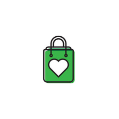 shopping bag icon vector design isolated white background