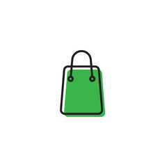shopping bag icon vector design isolated white background