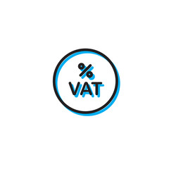 Tax or vat form icon isolated on white background