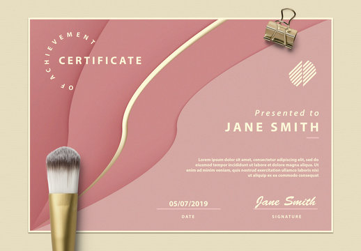 Certificate of Achievement with Abstract Design